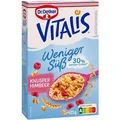 Produktbild: Dr.Oetker Müsli Vitalis Weniger süß, Knusper Himbeer, 425g