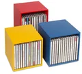 Produktbild: Cubix Aufbewahrungsbox cubix-CD-Boxen color, 3 Aufbewahrungs-Boxen aus Holz für 40 CDs. (Set, 3er Set)