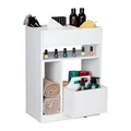 Produktbild: Nischenregal Rollwagen Allzweckwagen Beistellwagen Rollcontainer Rollregal weiß
