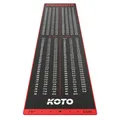 Produktbild: KOTO  Dartteppich Mit Abwurflinie Checkout Rot, 237x60cm Dartmatte, Mit Score...