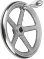 Produktbild: KIPP – Bedienteile | Normelemente K0671.3125X12 Handrad mit Nut Grauguss, Komp:Stahl, 12, 125, D1=125mm D2=12mm