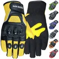 Produktbild: German Wear Motorradhandschuhe GW400G-M9 Motocross Biker Handschuhe Leder- & Textilhandschuhe in 6 Farben gelb 10=XL