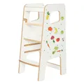 Produktbild: Garronda Lernturm ab 1 Jahr Tritthocker Kinder Kinderhocker Learning Tower Sicherer Montessori Spielzeug ab 1 Jahr Kinder Weiß GD-0056