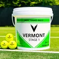 Produktbild: Vermont Mini Tennisbälle Grün [60 Bälle Eimer] - Stage 1 ITF-genehmigte Tennisbälle