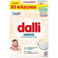 Produktbild: dalli Waschmittel Vollwaschmittel Sensitiv, Pulver, parfümfrei, 2,5 kg, Waschladungen 50