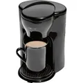 Produktbild: Clatronic 1-Tassen-Kaffeeautomat | Kaffeemaschine perfekt für Singles | Filterkaffeemaschine inkl. Keramiktasse | ideal für unterwegs | KA 3356 - Schwarz