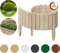 Produktbild: Floranica Rollborder Beeteinfassung 100 x 20 cm Unbehandelt Flexibler Holzzaun Deko für Gartenzaun Rasenkante Umzäunung Gartenzaun für Rasenflächen