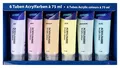 Produktbild: Stylex 28629 - Pastell Acrylfarben im Set, 6 Tuben á 75 ml, auf Wasserbasis hergestellt, matt, hohe Deck- und Farbkraft, lichtbeständig, schnelltrocknend und wasserfest
