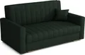 Produktbild: Schlafsofa klein Zanzibar I Sofa 3 Sitzer 153 cm Breit I Sofa mit Schlaffunktion I Schlafsofa mit Bettkasten I Couch mit Schlaffunktion Klein I Grün