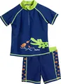 Produktbild: Playshoes Unisex Kinder zweiteilig Schwimmshirt Badeshorts Badebekleidung Uv-schutz Bade-set Krokodil 74-80
