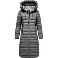 Produktbild: REPUBLIX Winterjacke ELORA Damen Gefütterte Winter Jacke Mantel Parka mit großer Kapuze grau 3XL