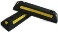 Produktbild: 2 Radstopper 55 x 15 x 10 cm / Parkplatzbegrenzung Einparkhilfe Reflektoren Set Hartgummi
