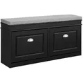 Produktbild: SoBuy Schuhbank, Schwarz, Holzwerkstoff, 104x52x24 cm, FSC 100%, Garderobe, Garderobenbänke, Schuhbänke