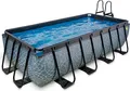 Produktbild: EXIT Stone Rahmenpool 400x200x100cm, Aufstellpool, mit Sandfilteranlage, Rechteckig, Grau