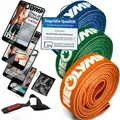Produktbild: NEOLYMP Fitnessbänder Set Stoff - waschbare Resistance Bands, Widerstandsbänder, Krafttrainingssets, Gymnastikband inkl. E-Book mit Fitnessbänder-Übungen
