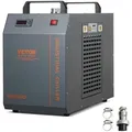 Produktbild: VEVOR Industrieller Wasserkühler, CW-5202, Wasserkühler-Kühlsystem mit eingebautem Kompressor, Wassertankkapazität 7 L, 18 L/min max. Durchflussrate, für Kühlmaschine für CO2-Lasergravurmaschinen