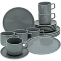 Produktbild: Creatable Kaffeeservice, Grau, Keramik, 18-teilig, 250 ml,250 ml, Essen & Trinken, Geschirr, Geschirr-Sets, Kaffeeservice