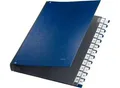 Produktbild: LEITZ® Pultordner, für DIN A4, alphabetisch, 26 Fächer, Graupappe, blau