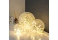 Produktbild: Lights4fun LED Dekofigur 3er Set LED Glaskugeln warmweiß Batterie, LED fest integriert