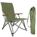 Produktbild: osoltus Faltsessel Lounge Low Campingstuhl Bergen Alu eloxiert (Oliv grün)