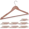 Produktbild: 42 X Kleiderbügel Zedernholz, Mottenschutz Im Kleiderschrank, Edles Design, Eingekerbt, B: 44 Cm, Bügel Set, Natur
