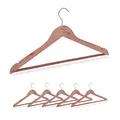 Produktbild: Relaxdays 42 x Kleiderbügel Zedernholz, Mottenschutz im Kleiderschrank, edles Design, eingekerbt, B: 44 cm, Bügel Set, Natur