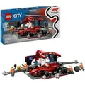 Produktbild: 60443 City F1 Boxenstopp mit Boxencrew und Ferrari Flitzer, Konstruktionsspielzeug