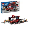 Produktbild: LEGO City F1 Boxenstopp mit Boxencrew und Ferrari Flitzer - Formel 1 Pit Stop Set mit 1 Rennfahrer und 4 Mechaniker Minifiguren - Spielzeug Rennauto für Jungen und Mädchen ab 6 Jahren - 60443