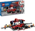 Produktbild: LEGO City F1 Boxenstopp mit Boxencrew und Ferrari Flitzer - Formel 1 Set, Kinder