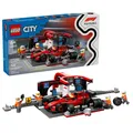Produktbild: Lego 60443 F1® Boxenstopp mit Boxencrew und Ferrari Flitzer
