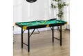 Produktbild: SPORTNOW Billardtisch klappbar Tischbillard mit Billardqueue und Billardkugel, (Spieltisch, 1-tlg), für Jugend, Erwachsene, Stahl, Grün