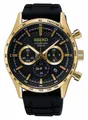 Produktbild: SEIKO Herrenuhr Chronograph Schwarz/Goldfarben Chrono SSB446P1