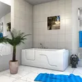 Produktbild: Acquavapore - Whirlpool Seniorenwanne Mit Tür S17-eh-wp-r 75x150cm