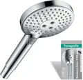 Produktbild: hansgrohe Raindance Select S - Duschkopf, Handbrause mit 3 Strahlarten, runde Duschbrause (⌀ 120 mm), Brausekopf mit Antikalk-Funktion, Chrom