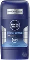 Produktbild: NIVEA MEN Fresh Active Deo Stick, Deodorant mit einzigartiger INFINIFRESH Formel für 48h Schutz, pflegender Deostick ohne Aluminium mit Meeresextrakten (50 ml)