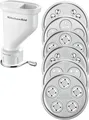 Produktbild: Kitchenaid Röhrennudelvorsatz 5KSMPEXTA Weiss +6 Einsätze Küchenmaschine