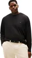 Produktbild: Tommy Hilfiger Herren Langarmshirt Stretch Slim Fit mit Rundhalsausschnitt, Schwarz (Black), XXL