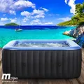 Produktbild: BRAST Whirlpool aufblasbar MSpa TEKAPO für 6 Personen 185x185cm In-Outdoor Pool 132 Massagedüsen Aufblasfunktion per Tastendruck