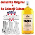 Produktbild: (EUR 20,99/L) Julischka Nim Birnenlikör Slivovic Mix Kroatien + 6 Cokanji Gläser