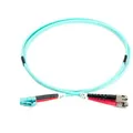 Produktbild: LWL Patchkabel, Duplex, LC > ST Stecker, Multimode OM3 türkis, 10 Meter