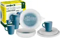 Produktbild: Brunner Geschirrset Meteore Azur 16-Tlg. Weiß/Blau