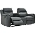 Produktbild: Relaxsofa Leder 3-Sitzer - Anthrazit - EVASION