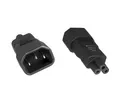 Produktbild: DINIC Stromadapter, Netzadapter C14 Kaltgerätebuchse auf C5 Stecker, Adapter (1 Stück, schwarz)