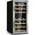 Produktbild: Klarstein Vinamour 33 Duo Weinkühlschrank 2 Zonen 89 L / 33 Flaschen 5-18°C Touch Edelstahl