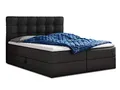 Produktbild: Sofnet Boxspringbett Best mit 2 Bettkästen, Doppelbett mit Bonell-Matratze und Topper, Polsterbett, Bett, Bettgestell, Stilvoll, Schlafzimmer (Schwarz (Inari 100), 140 x 200 cm)