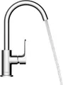 Produktbild: hansgrohe Rebris S Einhebel-Waschtischarmatur 210, Schwenkauslauf, mit Ablaufgarnitur, Ausladung 154 mm, 72536000