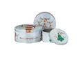 Produktbild: Spetebo Keksdose Metall Gebäckdose 3er Set - RENTIER OLE, Metall, (Set, 3-tlg., 3-teilig), Weihnachts Gebäckdose Keksdose aus Metall stapelbar