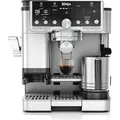 Produktbild: Ninja Luxe Pro 3-in-1 Kaffeemaschine mit Mahlwerk und Milchaufschäumer für Latte, Cappuccino, Cold Brew & Espresso, einfach zu bedienen, 5 Aufschäumprogramme, silber, ES701EU