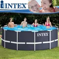 Produktbild: Intex 366x122 Swimming Pool Schwimmbad Frame Aufstellpool Gartenpool rund