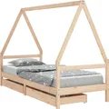 Produktbild: vidaXL Kinderbett mit Schubladen 90x190 cm Massivholz Kiefer